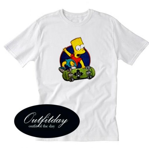 Bart Simpsons Skateboard T Shirt