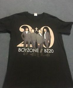 Boyzone BZ20 Tour Merchandise Medium T-shirt (Black) with official programme