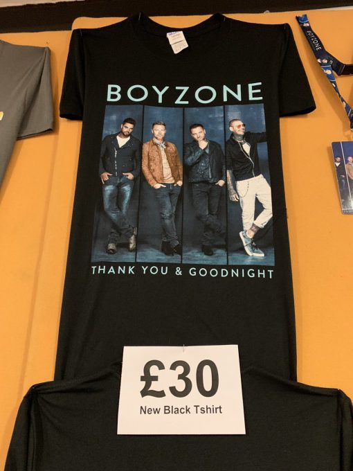 Boyzone Thank You & Goodnight Farewell Tour Dates 2019 black tshirt