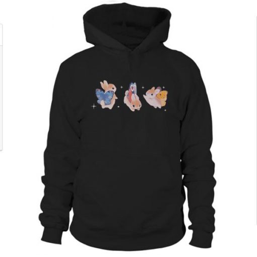 Bunnerfly Lines Bunny Butterfly Hoodie Ez025