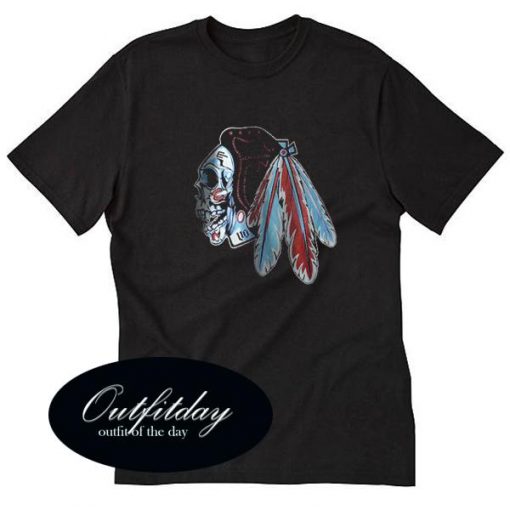 Chicago Blackhawks Sugar Skull T Shirt