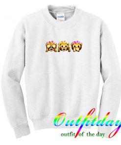 Crown Monkey Emoji sweatshirt