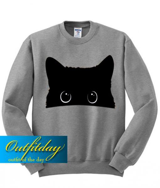 Cute Black Cat Sweatshirt Ez025