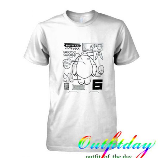 Disney Big Hero 6 Baymax Schematic tshirt