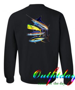 Guy Harvey Foursome Fish sweatshirt back