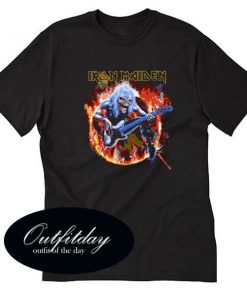Iron Maiden Fear Live Flames Heavy Metal Tshirt