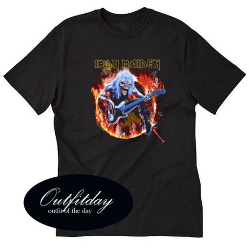 Iron Maiden Fear Live Flames Heavy Metal Tshirt