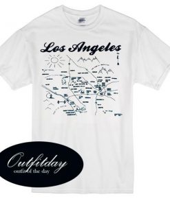 Los Angeles map T Shirt