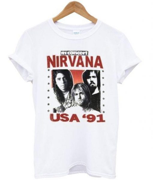 Nirvana USA 91 Graphic T-Shirts Ez025
