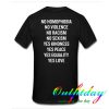 No Homophobia tshirt back