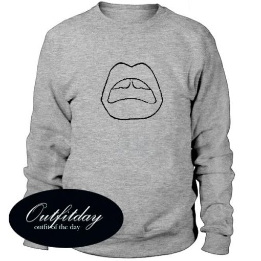 Open Mouth Lips Sweatshirt