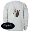 Peace Hand Sweatshirt Back