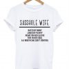 Sasshole Wife T Shirt Ez025