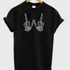 Skeleton Two Hands T Shirt Ez025