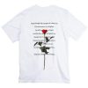 What Though Life Conspire Quotes Rose Tshirt Back