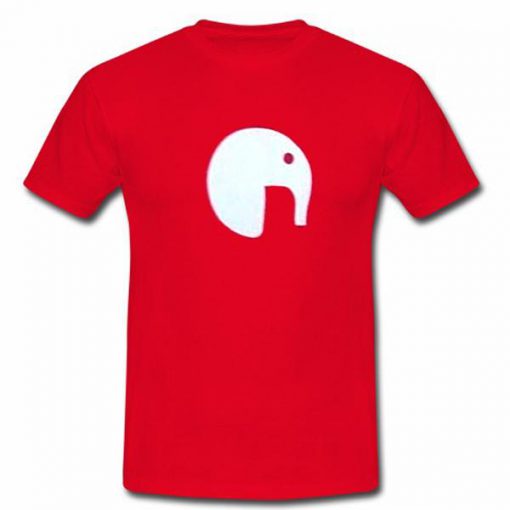 White Funny Elephant Tshirt