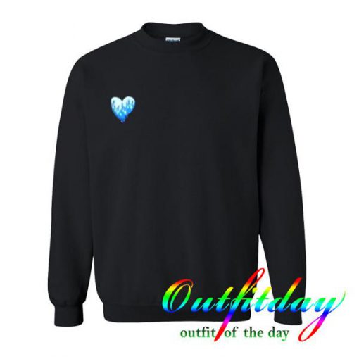 blue heart sweatshirt