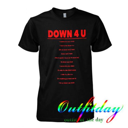 down 4 u Ja Rule and Ashanti tshirt