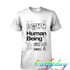 human being tshirt