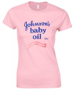 johnson baby oil logo tshirt