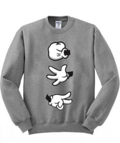 mickey mouse hand sweatshirt   SU