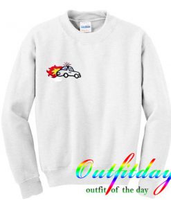 police car fire sweatshirt