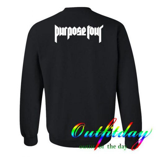 purpose tour sweatshirt back