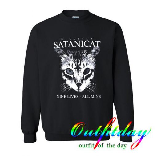 satanic cat sweatshirt