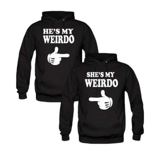 weirdo couple hoodie
