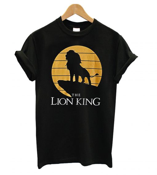 Disney Lion King Simba Pride Rock Silhouette Graphic T shirt