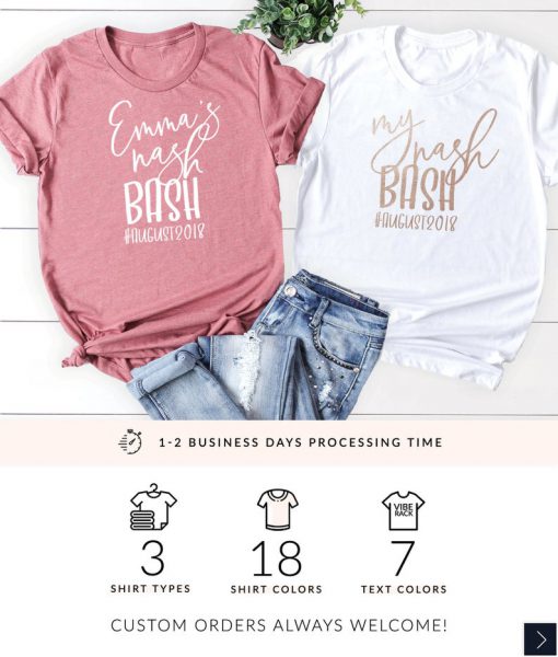 Bachelorette Party Shirts, Nash Bash, Nash Bash Shirt, Nashville Bachelorette, Country Bachelorette, Nashville Bachelorette Shirts