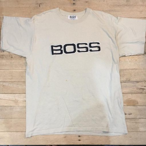 Vtg 90s Boss big logo shirt