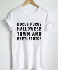 hocus pocus halloween town and beetlejuice T Shirt Size XS,S,M,L,XL,2XL,3XL