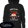 Baby’s 1st Christmas on the inside pregnant adult comfort Hoodie