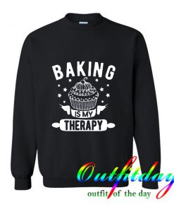 Baking Is My Therapy comfort Sweatshirt