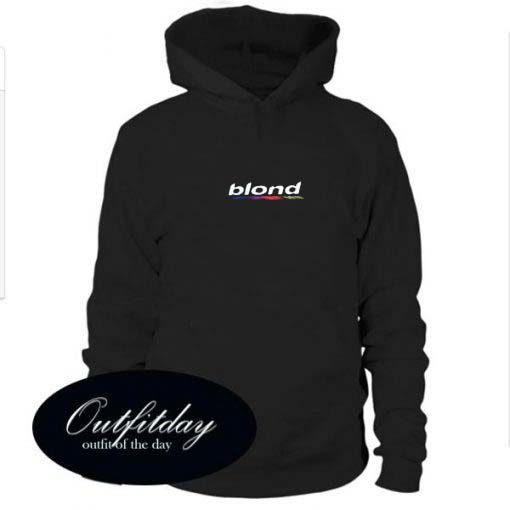 Blond embroidered pullover hoodie