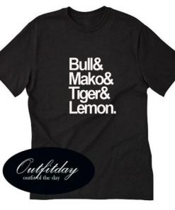 Bull Mako Tiger and Lemon T-Shirt