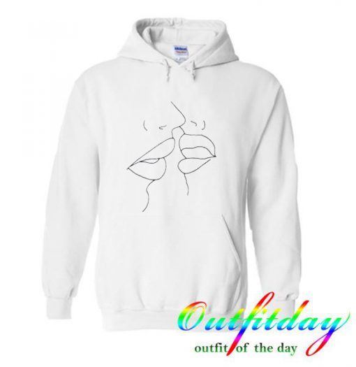 Kiss Line Art comfort Hoodie