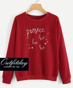 Letter Print Front Sweatshirt