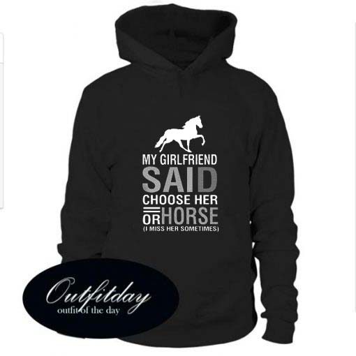 Love horse guy 61 Hoodie