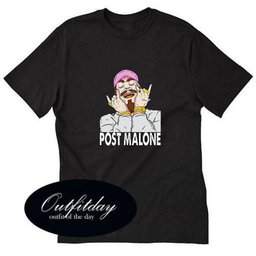 Post Malone Pink Hat T shirt