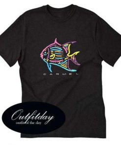 Vintage Caramel Neon Fish T Shirt Size XS,S,M,L,XL,2XL,3XL