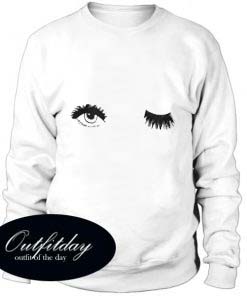 Winky Eye Print Sweatshirt