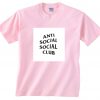 anti social social club light pink T Shirt Size S,M,L,XL,2XL,3XL