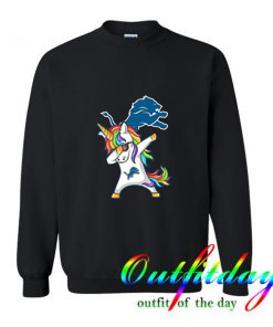 Dabbing Hip Hop Unicorn Dab Detroit Lions Sweatshirt