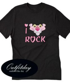 I Love Rock Pink Panther T-Shirt