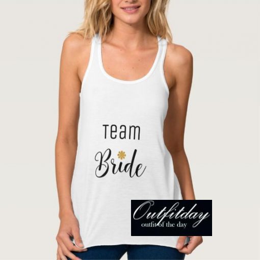 Team Bride Fun Bachelorette Wedding Elegant Tank Top