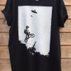 UFO alien abduction BMX T-shirt