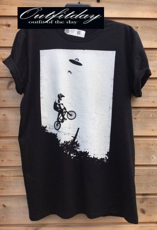 UFO alien abduction BMX T-shirt