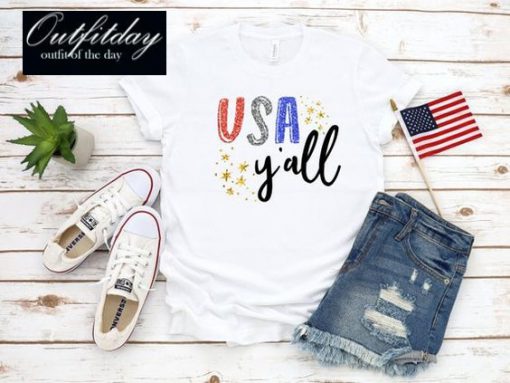 USA Y’all Glitter T-Shirt